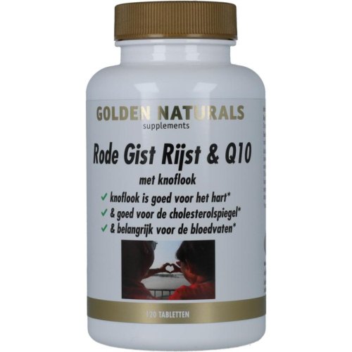 Golden Naturals Rode Gist Rijst & Q10 120 tabletten
