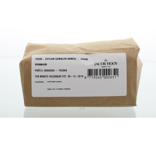 Jacob Hooy Kaneel Ceylon Gemalen 250 gram