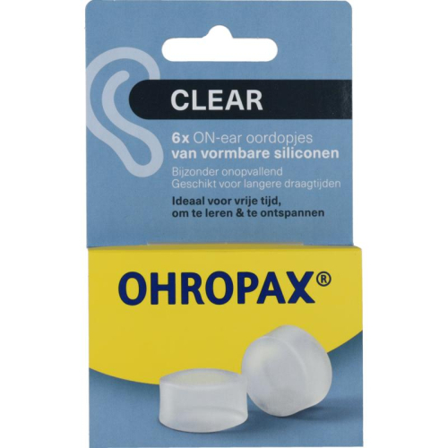 6 stuks Ohropax Silicon Clear