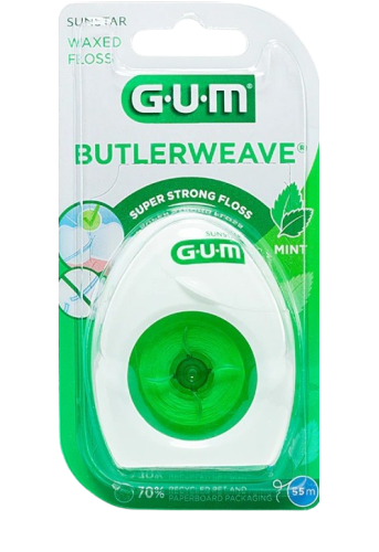 55 meter GUM Butlerweave Mint Waxed Floss Draad