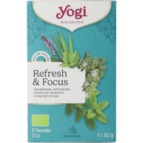 17 zakjes Yogi Tea Refresh & Focus Biologisch