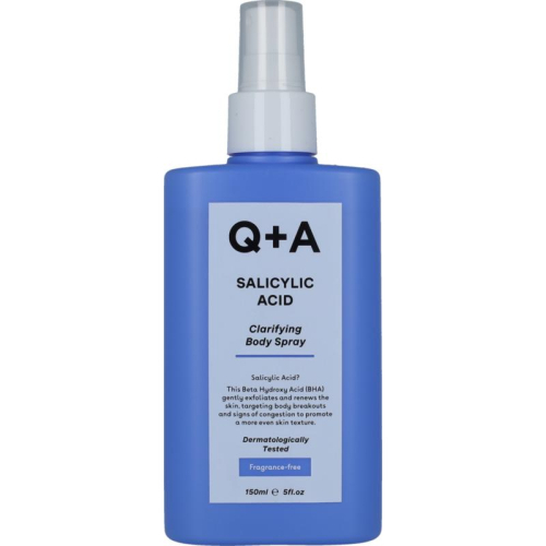 150 ml Q+A Salicylic Acid Clarifying Body Spray
