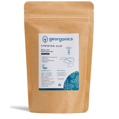 Georganics Chewing Gum English Peppermint Refill 140 Stücke
