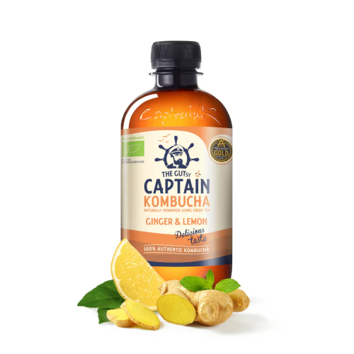 400 ml The GUTsy Captain Company Kombucha Ginger & Lemon