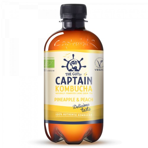 400 ml The GUTsy Captain Company Kombucha Pineapple & Peach