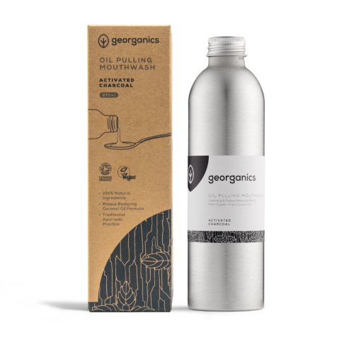 275 Ml Georganics Oilpulling Mouthwash Activated Charcoal