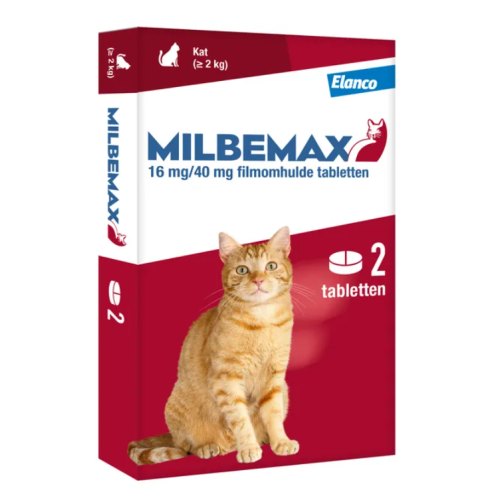 2 tabletten Milbemax Ontwormingsmiddel Kat