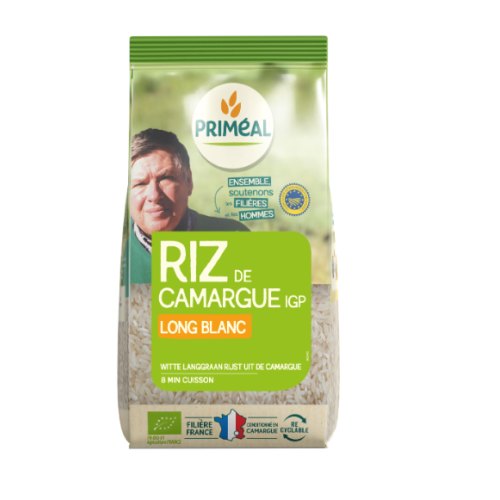 1000 Gramm Primeal Witte Ronde Rijst Camargue Biologisch