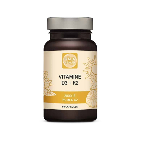 60 capsules Kala Health Vitamine D3 & K2 50/75 mcg