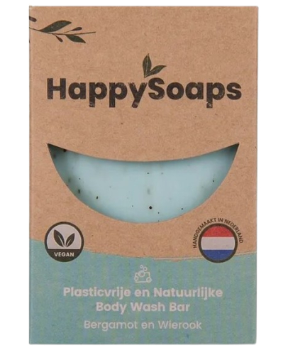 100 gram HappySoaps Bergamot en Wierook Body Wash Bar