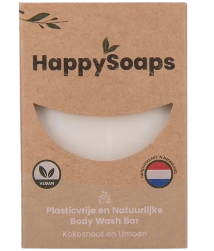 100 gram HappySoaps Kokosnoot en Limoen Body Wash Bar