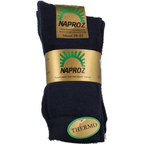 3 Paar Naproz Thermosokken Blauw 39-42