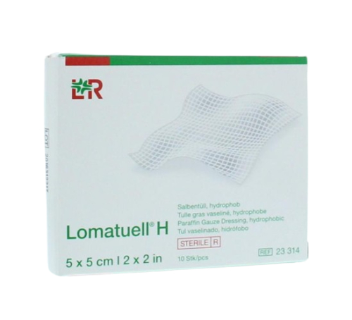 10 stuks Lohmann & Rauscher Lomatuell H Zalftule 5 x 5cm