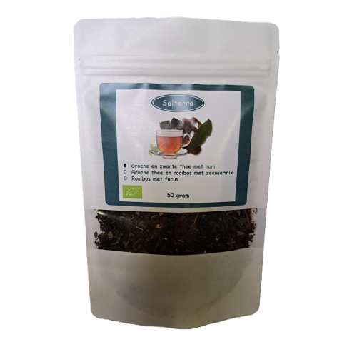 50 gram Salterra Rooibos en Groene Thee met Zeewierenmix Biologisch
