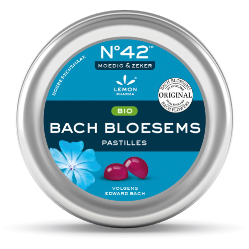 50 gram Lemon Pharma No. 42 Bach Bloesems Pastilles Moedig & Zeker Biologisch