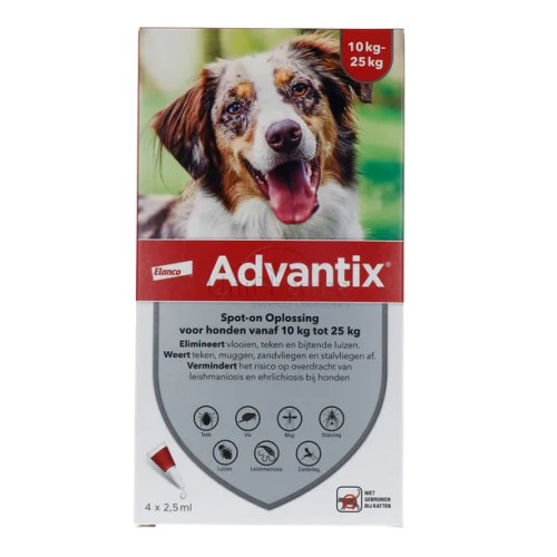 4 Stücke Advantix Hond 2501250 Spot-on Solution