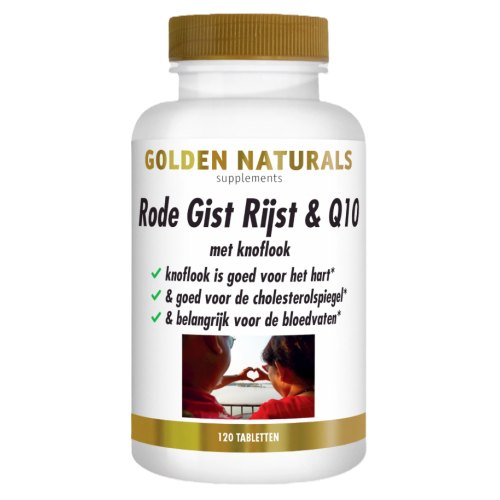120 tabletten Golden Naturals Rode Gist Rijst & Q10
