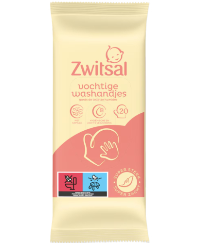 Zwitsal Goedemorgen Vochtige Washandjes 20 Stücke