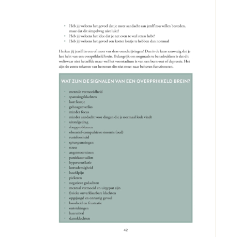 CL-Health Supplements Overprikkeld Brein 1 boek