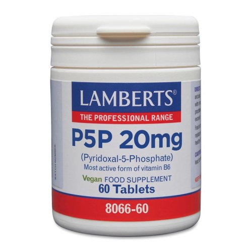 60 tabletten Lamberts P5P 20 mg Pyridoxal-5-Phosphate Vitamine B6