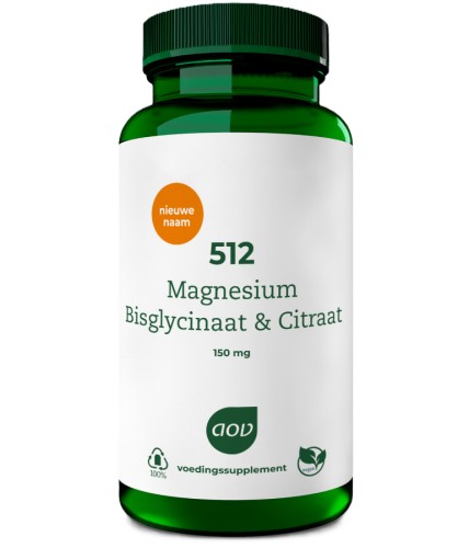 60 tabletten AOV 512 Magnesium Bisglycinaat & Citraat 150 mg