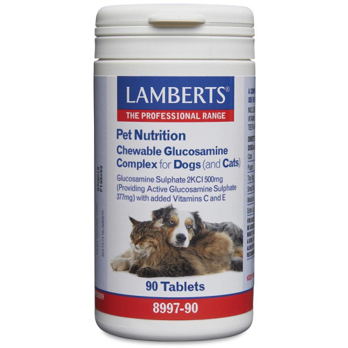 90 kauwtabletten Lamberts Pet Nutrition Chewable Glucosamine Complex For Dogs And Cats
