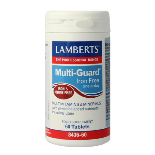 60 tabletten Lamberts Multi-Guard IJzervrij / Iron Free