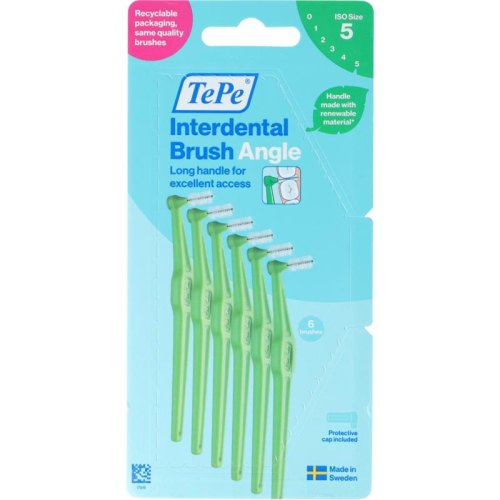 TePe Interdental Brush Angle 0,8 mm Groen Size 5 6 Stücke