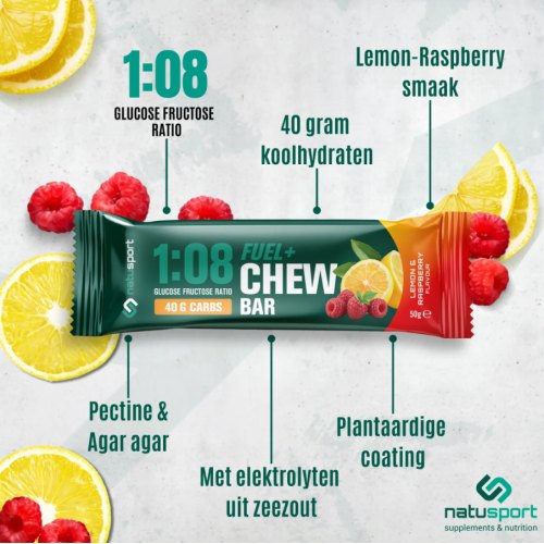Natusport FUEL+ CHEW Bar 12 X 50 Gramm