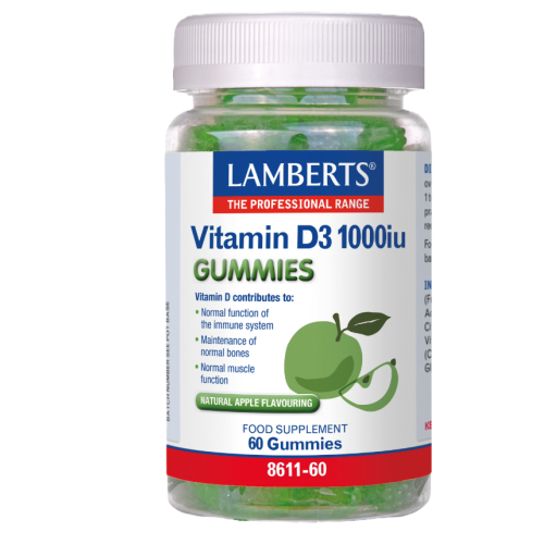 60 gummies Lamberts Vitamin D3 25 mcg