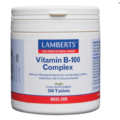 200 tabletten Lamberts Vitamin B100 Complex