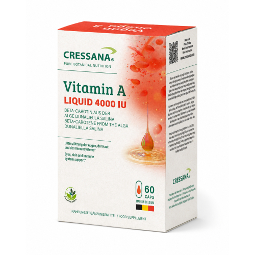 60 capsules Cressana Vitamin A Liquid 4000 IU 