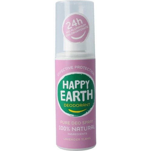 100 Ml Happy Earth Pure Deo Spray Lavendel Ylang