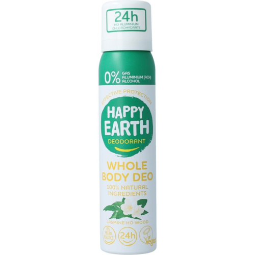 100 ml Happy Earth Deodorant Bodyspray Jasmine Ho Wood