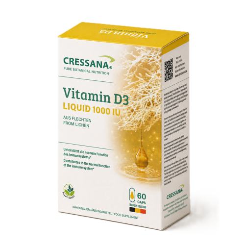 60 capsules Cressana Vitamine D3 Liquid 1000 IU
