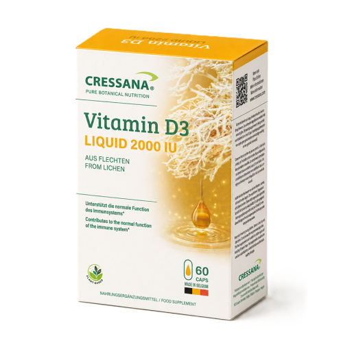 60 capsules Cressana Vitamine D3 Liquid 2000 IU
