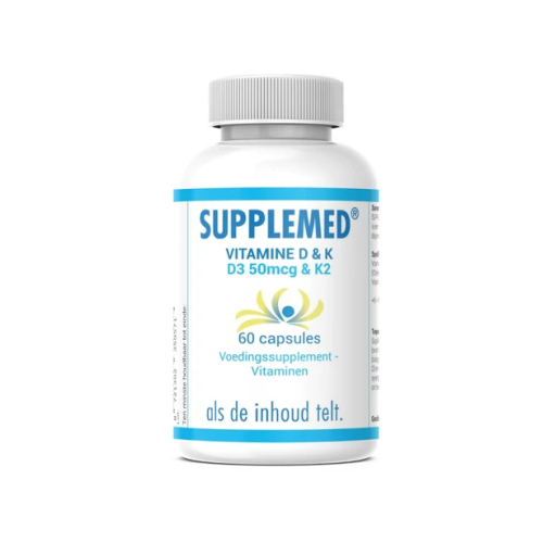 60 capsules Supplemed Vitamine D3 50 mcg & K2 75 mcg