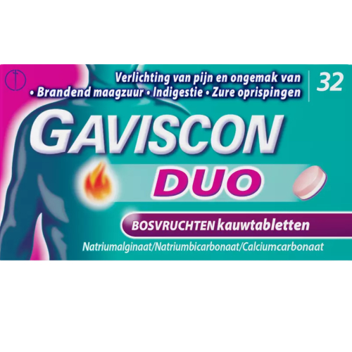 32 kauwtabletten Gaviscon Duo Bosvruchten