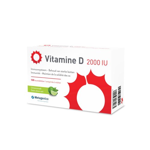 168 kauwtabletten Metagenics Vitamine D 2000 IU