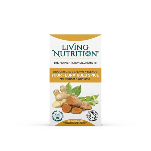 60 capsules Living Nutrition Your Flora Gold Spice - Gember & Kurkuma Biologisch