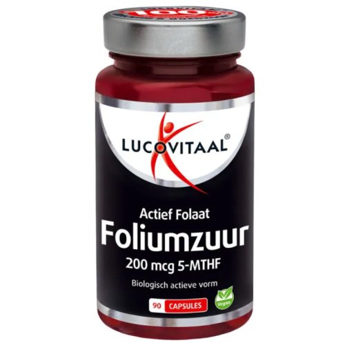 Lucovitaal Foliumzuur Actief Folaat 200 mcg 5-MTHF 90 Kapseln