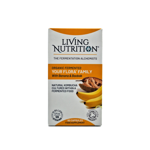 60 capsules Living Nutrition Your Flora Family - Banana & Baobab Biologisch