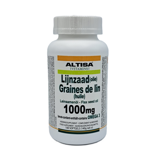 100 softgels Altisa Lijnzaadolie 1000 mg Biologisch