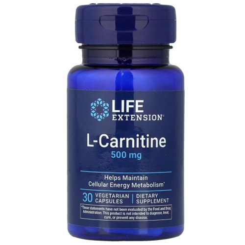30 capsules Life Extension L-Carnitine 500 mg