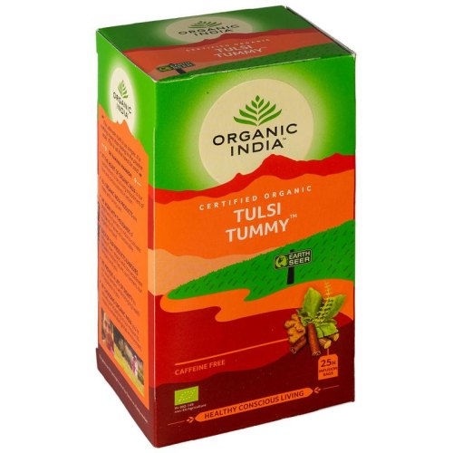 25 zakjes Organic India Tulsi Tummy Thee Biologisch 