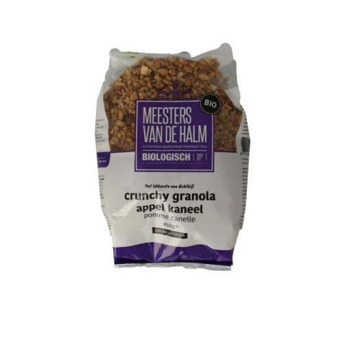 450 gram Meesters van de Halm Crunchy Granola Appel Kaneel Biologisch