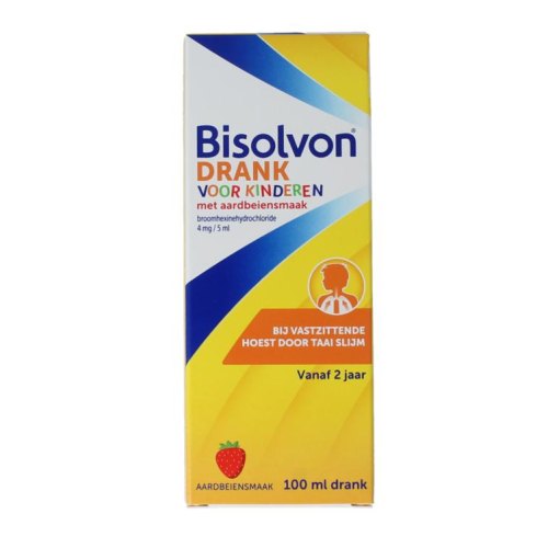 100 ml Bisolvon Bisolvon Drank voor Kinderen 4 mg Aardbeiensmaak
