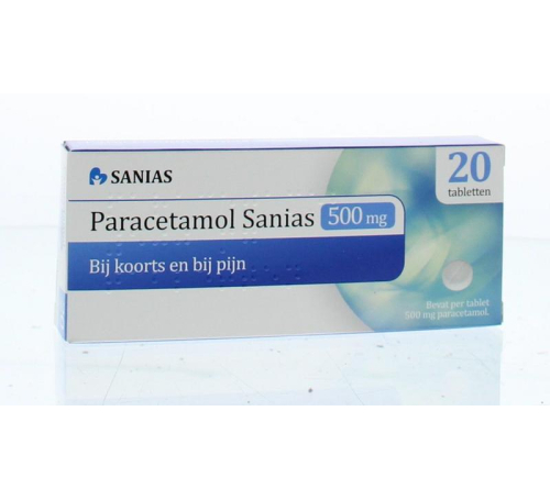 20 tabletten Sanias Paracetamol 500 mg