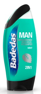 Badedas Man Verkwikkende Douchegel en Shampoo Mint 250 Ml