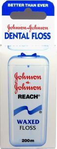 200 meter Johnson & Johnson Dental Floss Reach Waxed